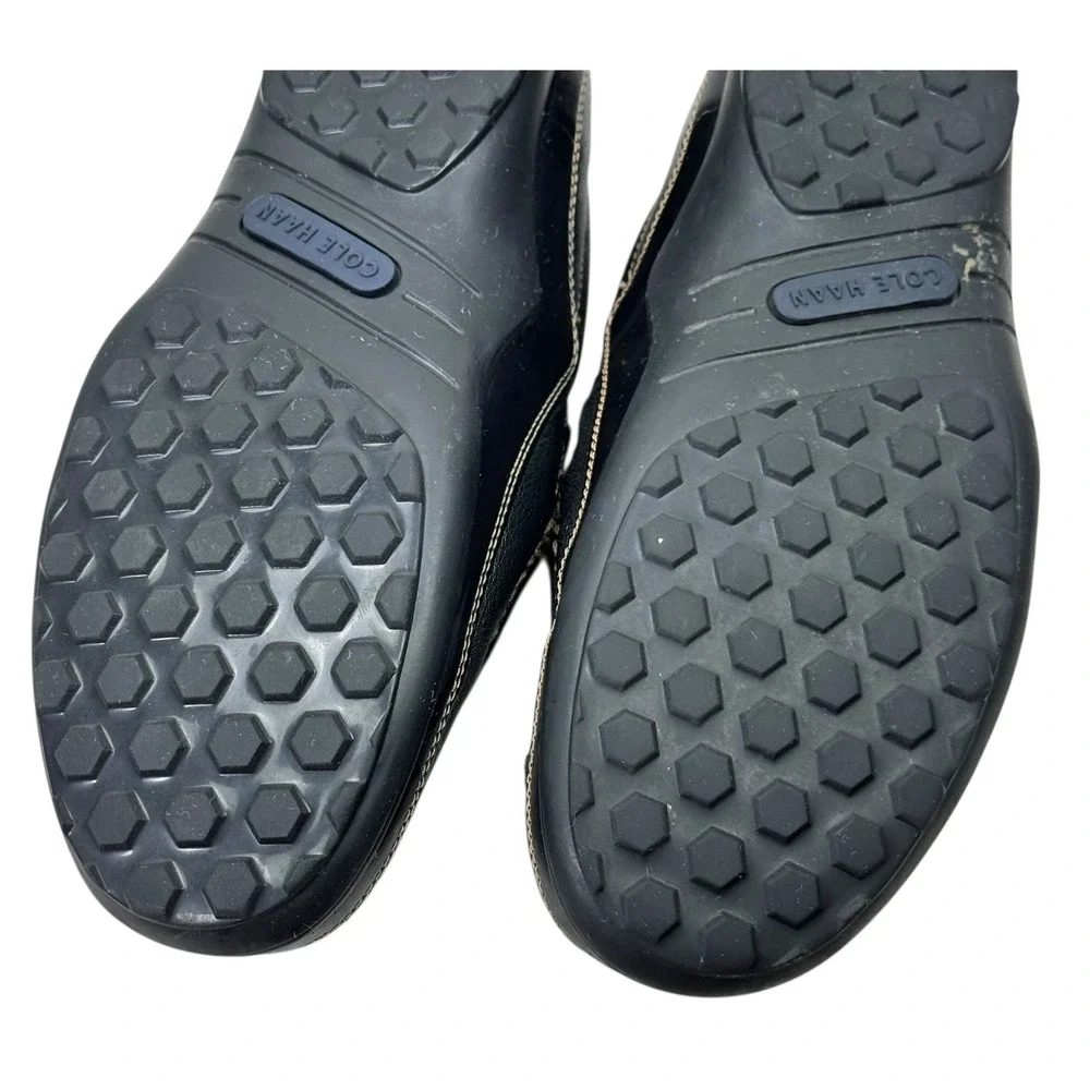 Cole Haan Driving Loafer Shoes Mens Size 10W Black‎ Leather Slip On Style C03557